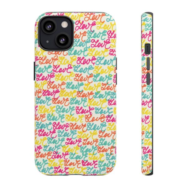 Rainbow Designs Colorful Love Letters On Tough Cases Custom Phone Cases For iPhone Google Pixel and Samsung Series - Image 41