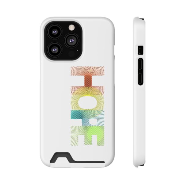 Rainbow Designs "HOPE" On Phone Case With Card Holder For iPhone and Samsung - Image 125