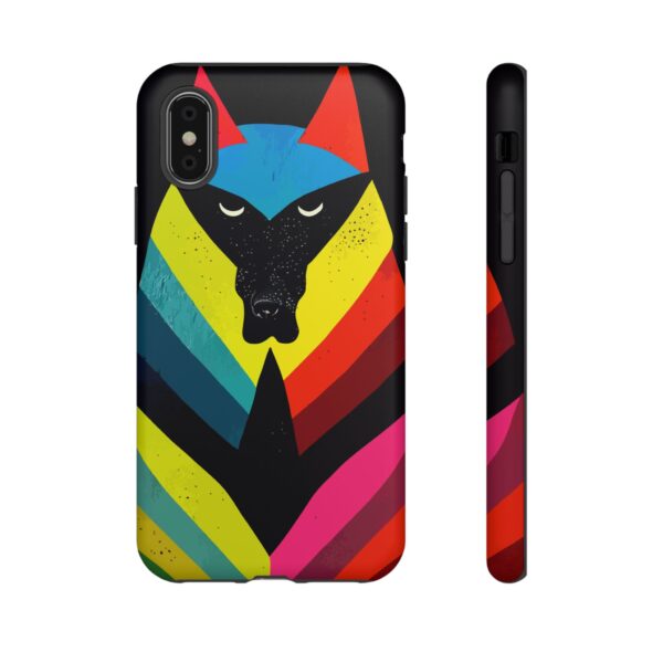 Rainbow Designs Wolf Head On Tough Cases Custom Phone Cases For iPhone Google Pixel and Samsung Series. - Image 6