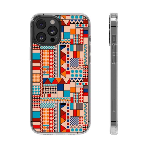 Patchwork Pattern Clear Cases For iPhone and Samsung - Image 31