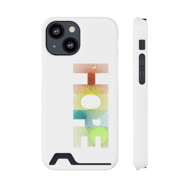 Rainbow Designs "HOPE" On Phone Case With Card Holder For iPhone and Samsung - Image 33