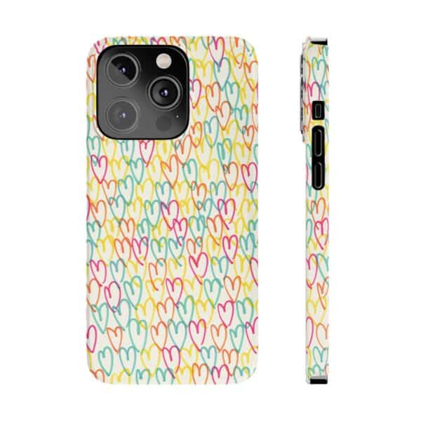 Rainbow Designs Colorful Hearts On Slim Phone Cases Case-Mate Custom Phone Cases For iPhone and Samsung Series - Image 52