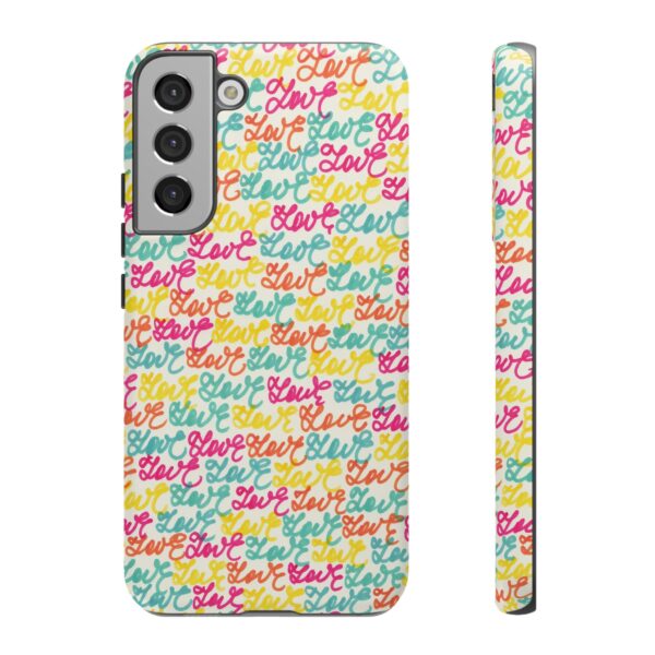 Rainbow Designs Colorful Love Letters On Tough Cases Custom Phone Cases For iPhone Google Pixel and Samsung Series - Image 89