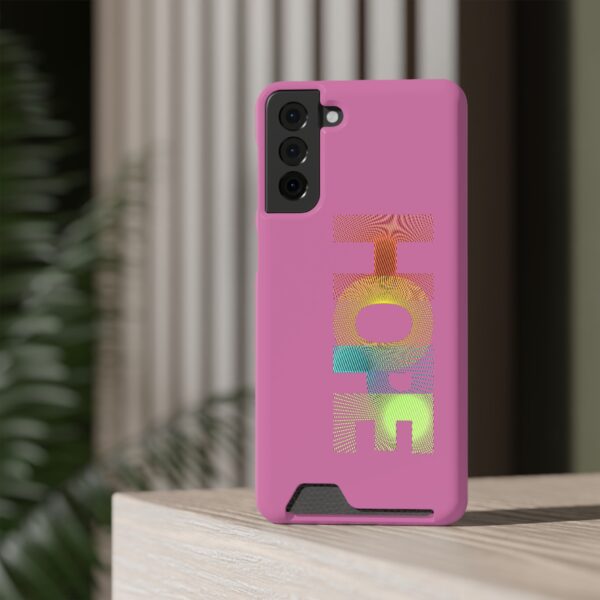 Rainbow Designs "HOPE" On Phone Case With Card Holder For iPhone and Samsung - Image 68