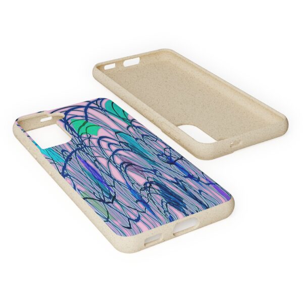 Curved Striped Pattern Biodegradable Cases For IPhone & Samsung  🌿 - Image 128