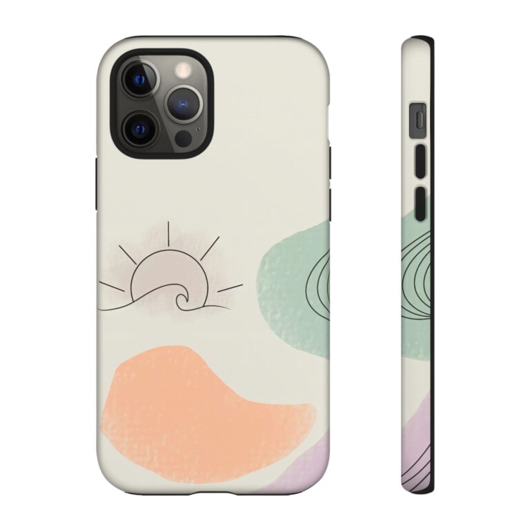 Rainbow Designs Sun Waves On Tough Cases Custom Phone Cases For iPhone Google Pixel and Samsung Series - Image 36