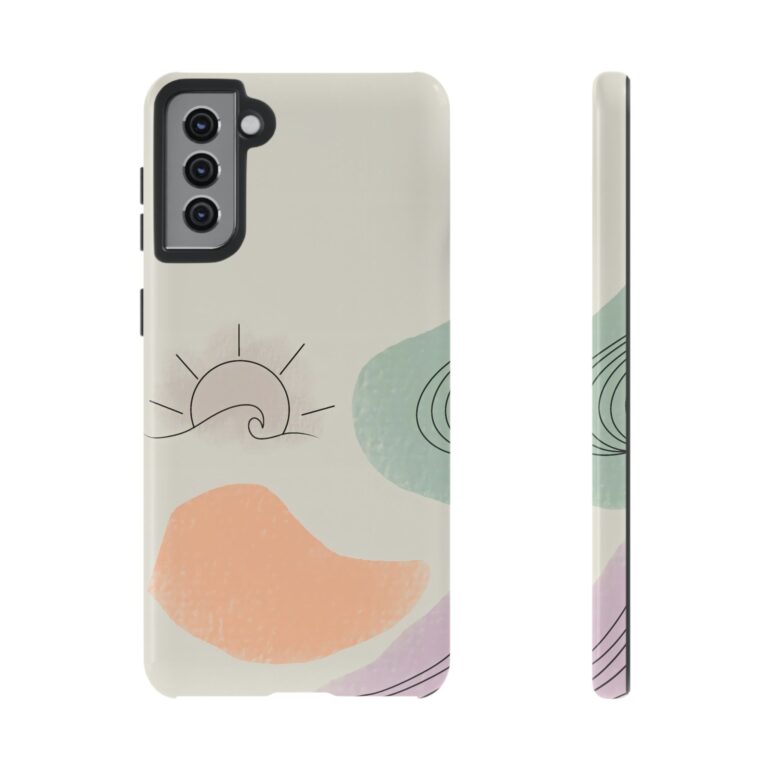 Rainbow Designs Sun Waves On Tough Cases Custom Phone Cases For iPhone Google Pixel and Samsung Series - Image 59