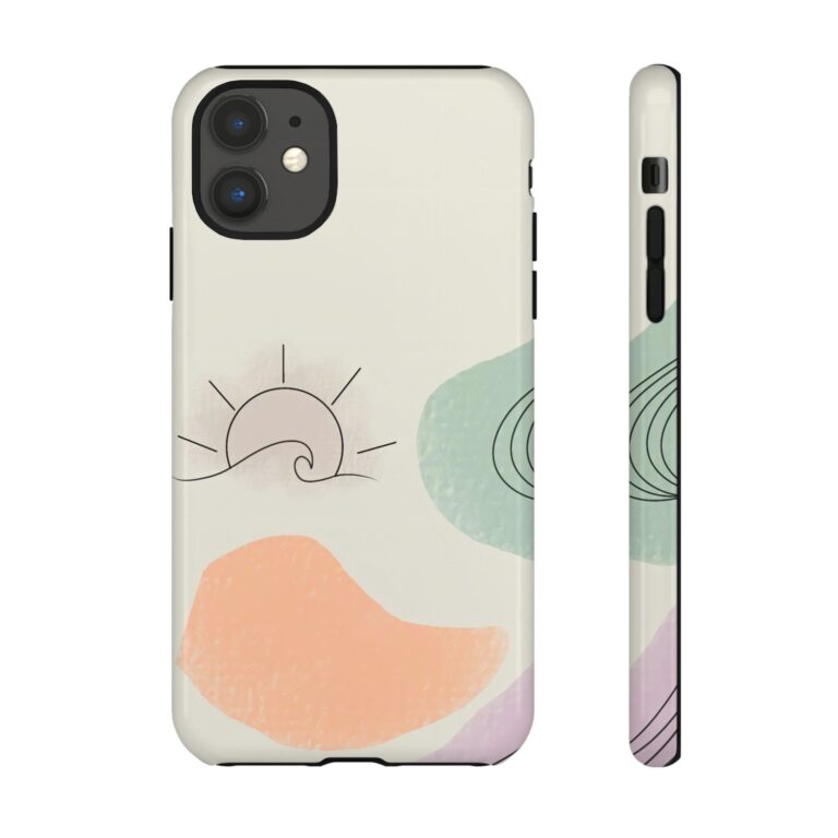 Rainbow Designs Sun Waves On Tough Cases Custom Phone Cases For iPhone Google Pixel and Samsung Series - Image 19