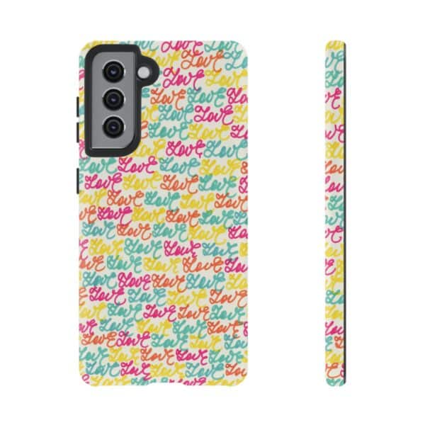 Rainbow Designs Colorful Love Letters On Tough Cases Custom Phone Cases For iPhone Google Pixel and Samsung Series - Image 57