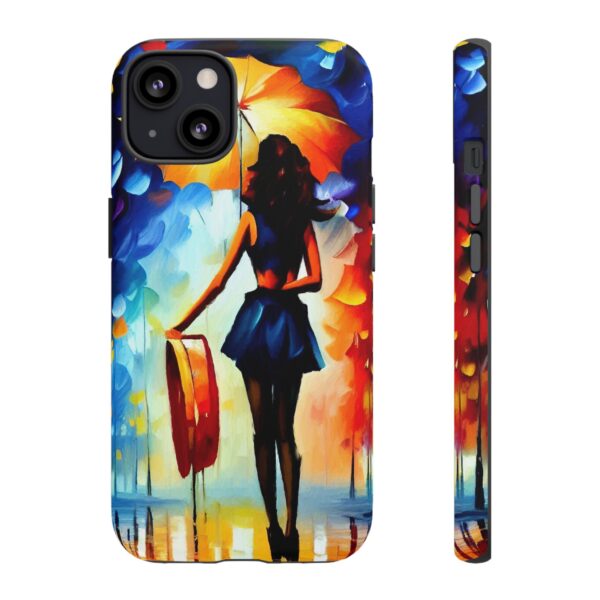 Rainbow Designs Woman With Umbrella On Tough Cases Custom Phone Case For iPhone and Samsung Series - Image 41