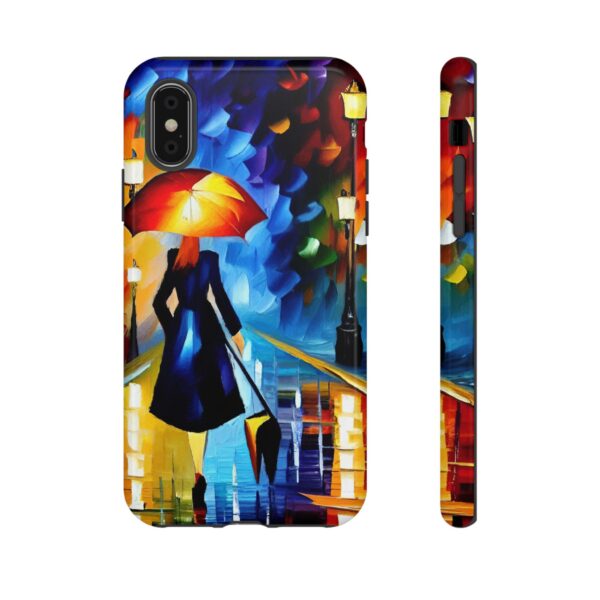 Rainbow Designs Woman With Umbrella On Tough Cases Custom Phone Case For iPhone and Samsung Series - Image 5