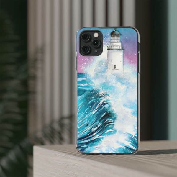 Crashing Waves Clear Case 🌊 for the enchanting iPhone 14! 📱✨ - Image 42