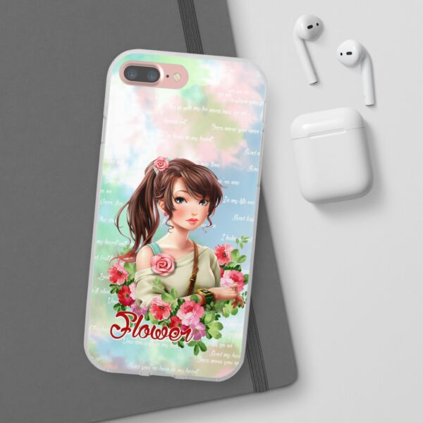 Girl With Flowers Flexi Cases for Samsung and iPhone - Image 85