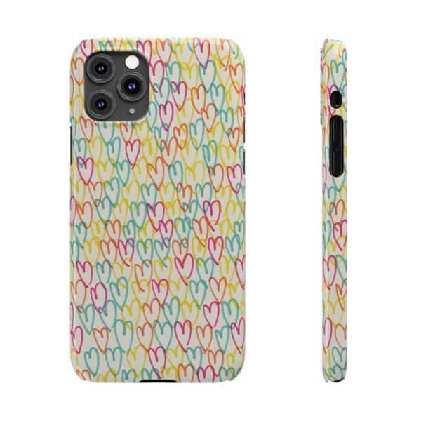 Rainbow Designs Colorful Hearts On Slim Phone Cases Case-Mate Custom Phone Cases For iPhone and Samsung Series - Image 14