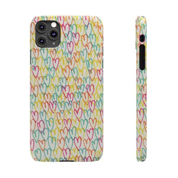 Rainbow Designs Colorful Hearts On Slim Phone Cases Case-Mate Custom Phone Cases For iPhone and Samsung Series - Image 18