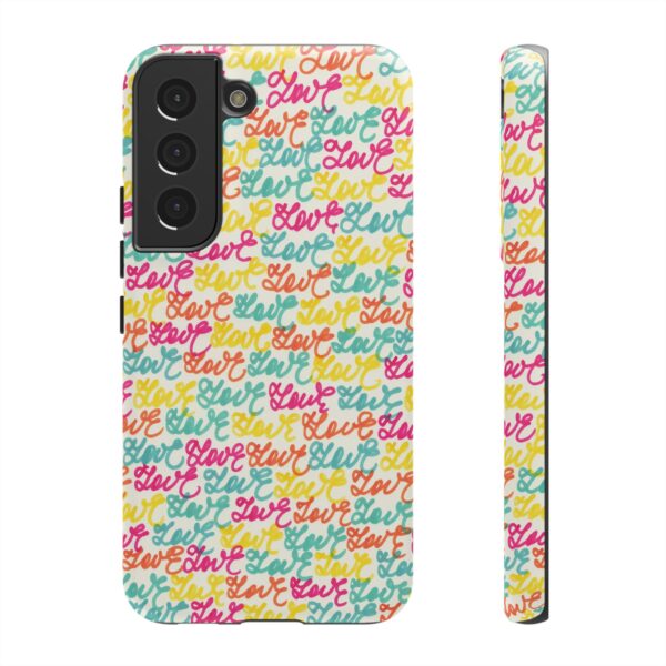 Rainbow Designs Colorful Love Letters On Tough Cases Custom Phone Cases For iPhone Google Pixel and Samsung Series - Image 85