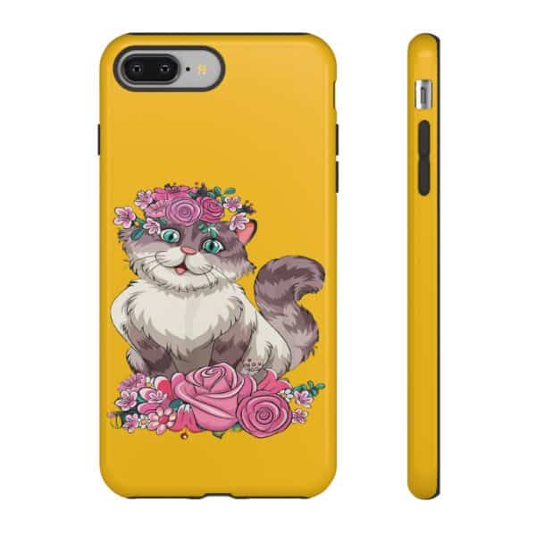 Rainbow Designs Cute Cat On Tough Cases Custom Phone Cases For iPhone Google Pixel and Samsung Series - Image 3