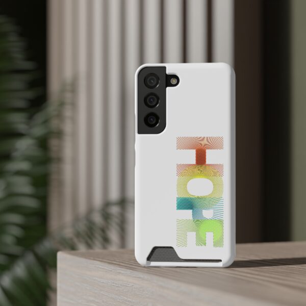 Rainbow Designs "HOPE" On Phone Case With Card Holder For iPhone and Samsung - Image 4