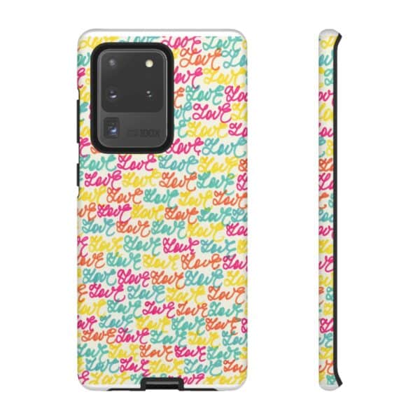 Rainbow Designs Colorful Love Letters On Tough Cases Custom Phone Cases For iPhone Google Pixel and Samsung Series - Image 28