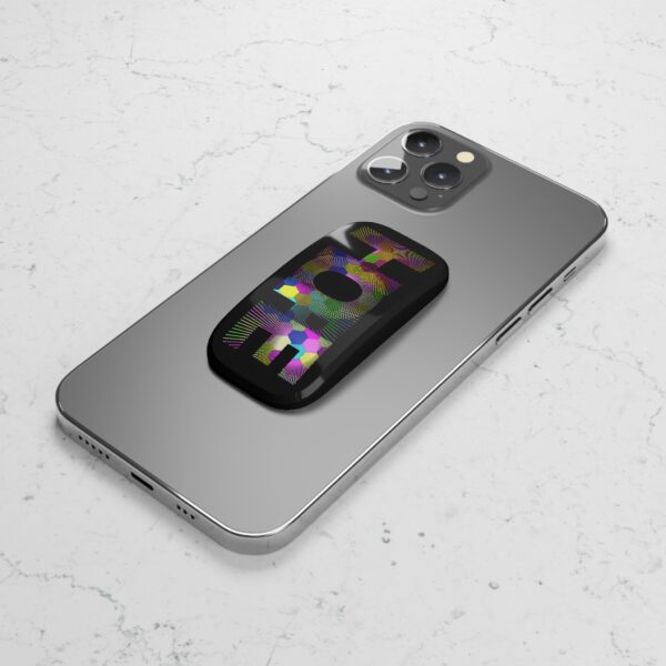 Rainbow Designs "HOPE" On Phone Click-On Grip Black - Image 4