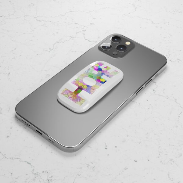 Rainbow Designs "HOPE" On Phone Click-On Grip White - Image 4