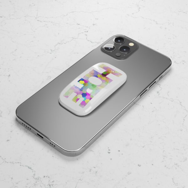 Rainbow Designs "HOPE" On Phone Click-On Grip White - Image 4