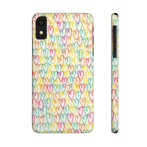 Rainbow Designs Colorful Hearts On Slim Phone Cases Case-Mate Custom Phone Cases For iPhone and Samsung Series - Image 9