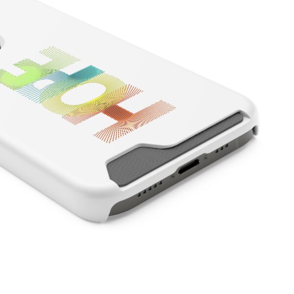 Rainbow Designs "HOPE" On Phone Case With Card Holder - Image 126