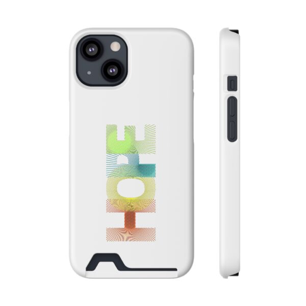 Rainbow Designs "HOPE" On Phone Case With Card Holder - Image 29