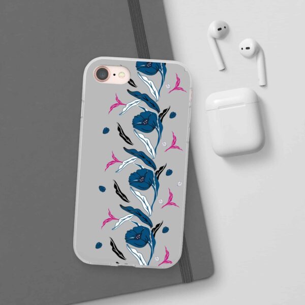 Rainbow Designs Blue Poppies On Flexi Cases Custom Phone Cases For iPhone and Samsung Series - Image 3