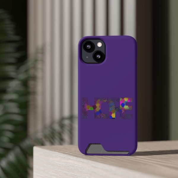 Rainbow Designs "HOPE" On Phone Case With Card Holder For iPhone and Samsung - Image 32