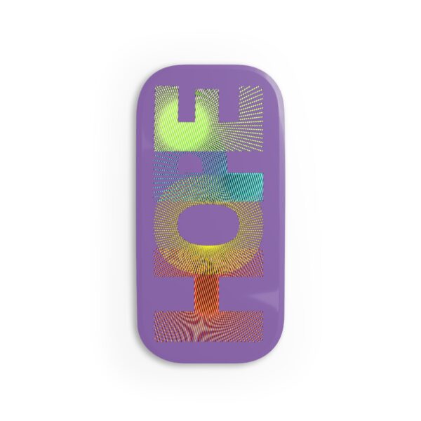 Rainbow Designs "HOPE" On Phone Click-On Grip Purple