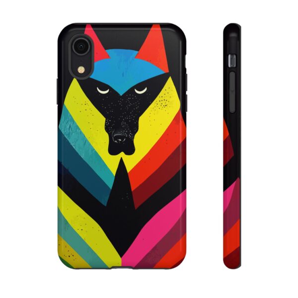 Rainbow Designs Wolf Head On Tough Cases Custom Phone Cases For iPhone Google Pixel and Samsung Series. - Image 7