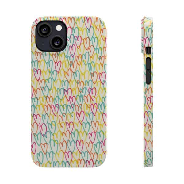 Rainbow Designs Colorful Hearts On Slim Phone Cases Case-Mate Custom Phone Cases For iPhone and Samsung Series - Image 22