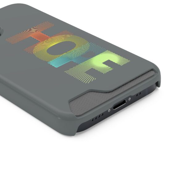 Rainbow Designs "HOPE" On Phone Case With Card Holder For iPhone and Samsung - Image 114