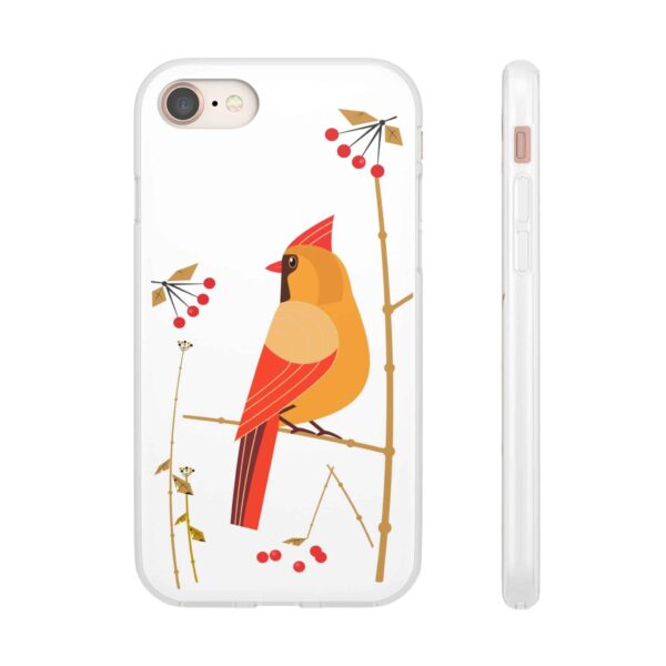 Rainbow Designs Red Cardinal Female On Flexi Cases Custom Phone Cases For iPhone and Samsung Series