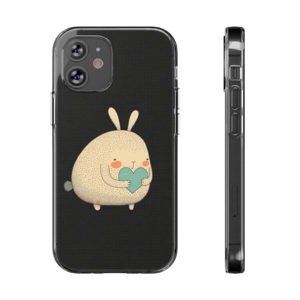 Rainbow Designs Cute Bunny On Clear Silicone Phone Case Custom Phone Cover For iPhone Series - Image 9