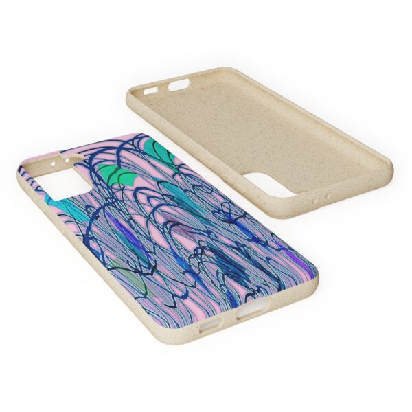 Curved Striped Pattern Biodegradable Cases For IPhone & Samsung  🌿 - Image 120