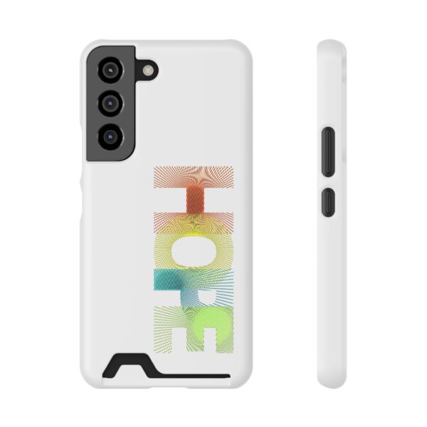 Rainbow Designs "HOPE" On Phone Case With Card Holder For iPhone and Samsung - Image 85