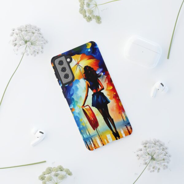 Rainbow Designs Woman With Umbrella On Tough Cases Custom Phone Case For iPhone and Samsung Series - Image 60