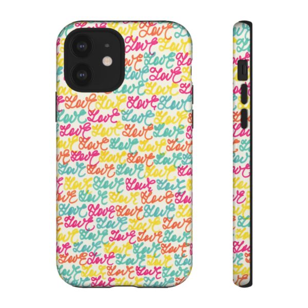 Rainbow Designs Colorful Love Letters On Tough Cases Custom Phone Cases For iPhone Google Pixel and Samsung Series - Image 33