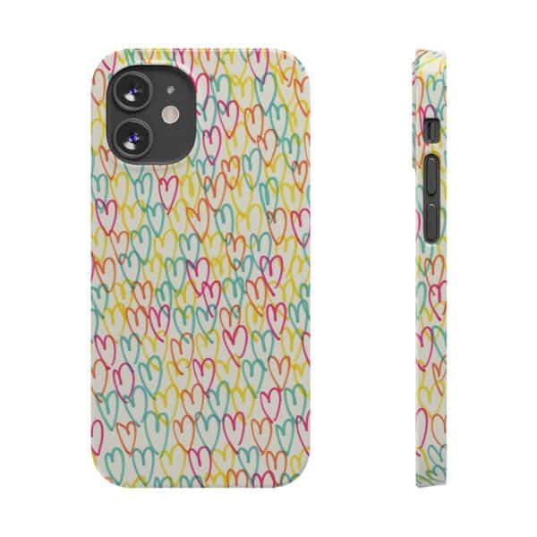 Rainbow Designs Colorful Hearts On Slim Phone Cases Case-Mate Custom Phone Cases For iPhone and Samsung Series - Image 42