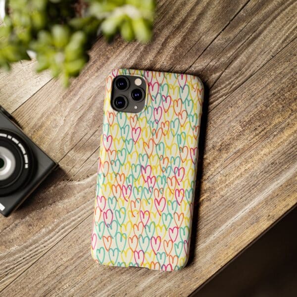 Rainbow Designs Colorful Hearts On Slim Phone Cases Case-Mate Custom Phone Cases For iPhone and Samsung Series - Image 21