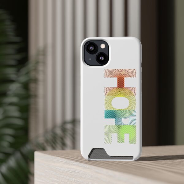 Rainbow Designs "HOPE" On Phone Case With Card Holder For iPhone and Samsung - Image 112