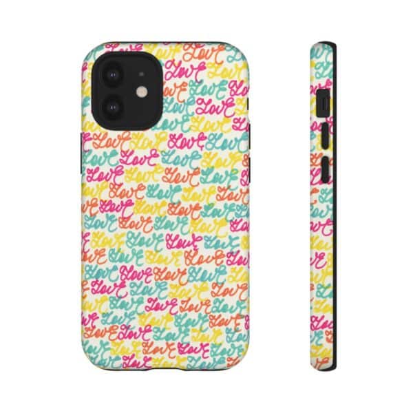 Rainbow Designs Colorful Love Letters On Tough Cases Custom Phone Cases For iPhone Google Pixel and Samsung Series - Image 31