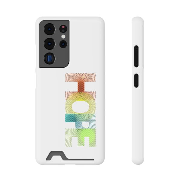 Rainbow Designs "HOPE" On Phone Case With Card Holder For iPhone and Samsung - Image 73