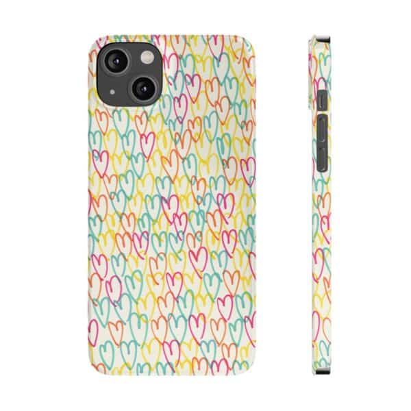 Rainbow Designs Colorful Hearts On Slim Phone Cases Case-Mate Custom Phone Cases For iPhone and Samsung Series - Image 56