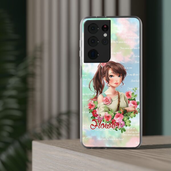 Girl With Flowers Flexi Cases for Samsung and iPhone - Image 163