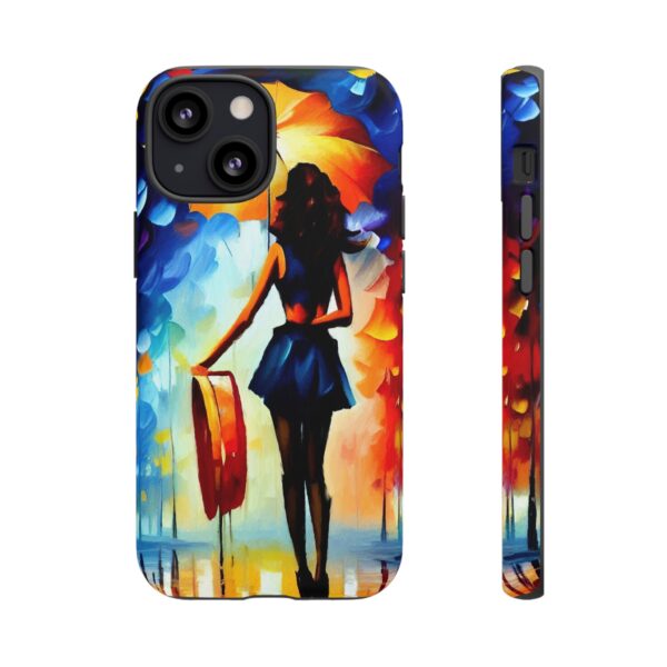 Rainbow Designs Woman With Umbrella On Tough Cases Custom Phone Case For iPhone and Samsung Series - Image 45