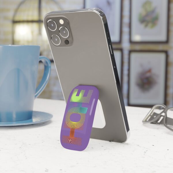 Rainbow Designs "HOPE" On Phone Click-On Grip Purple - Image 2